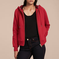 Sweat-shirt en coton mélangé à capuche - Parade Red