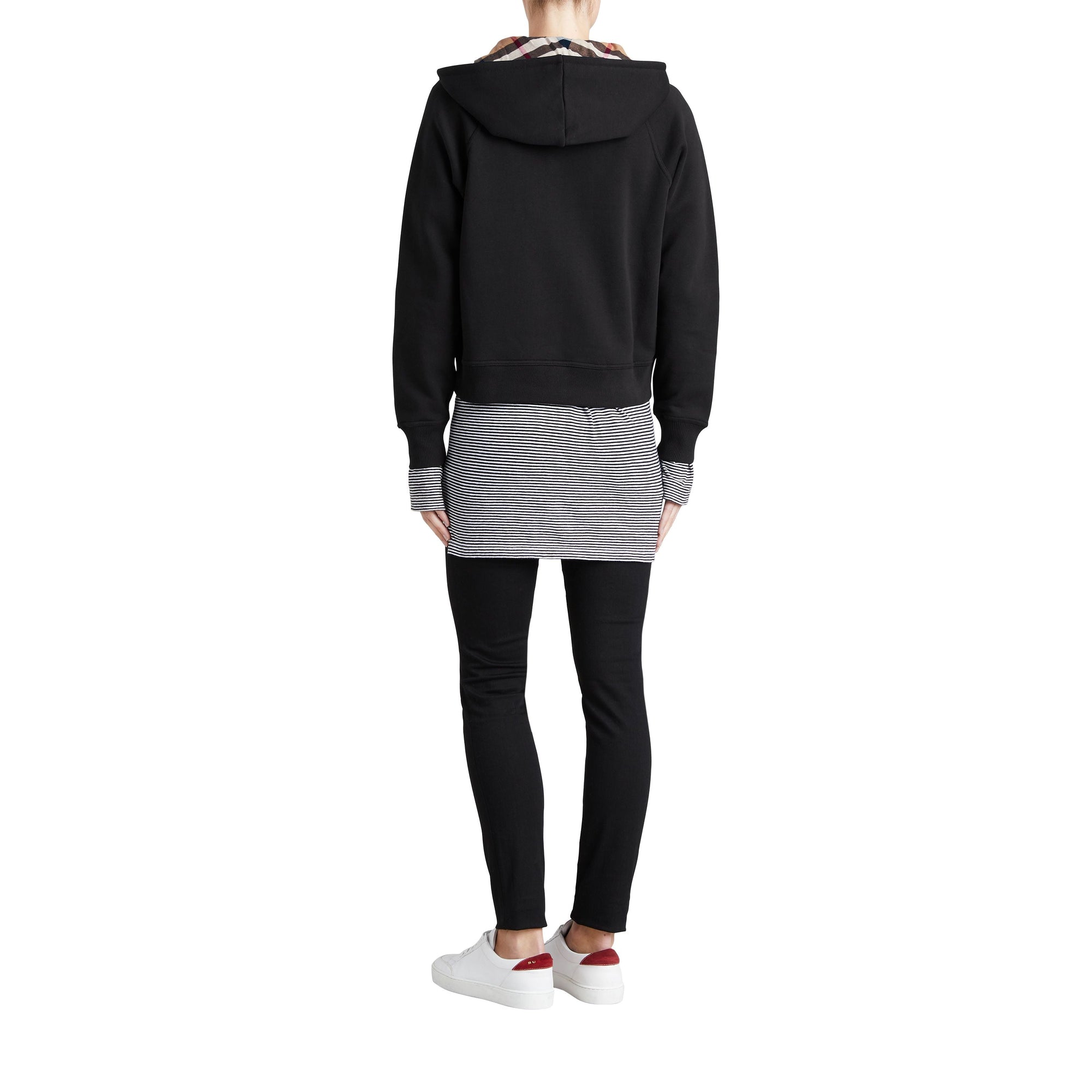 Sweat-shirt en coton mélangé à capuche - Black