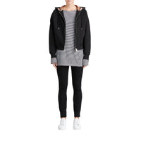 Sweat-shirt en coton mélangé à capuche - Black