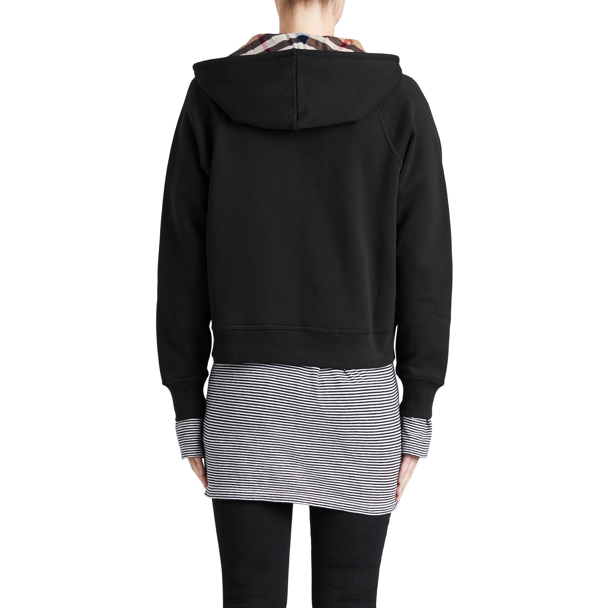 Sweat-shirt en coton mélangé à capuche - Black