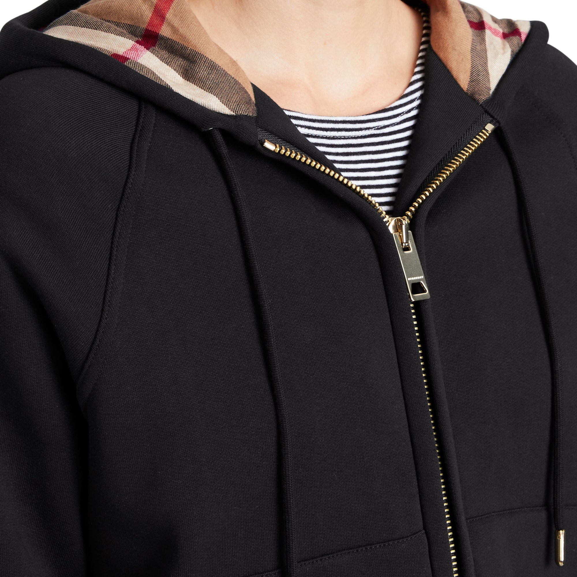 Sweat-shirt en coton mélangé à capuche - Black