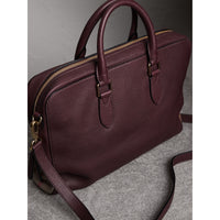 Attaché-case à motif House check en cuir - Wine