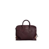 Attaché-case à motif House check en cuir - Wine