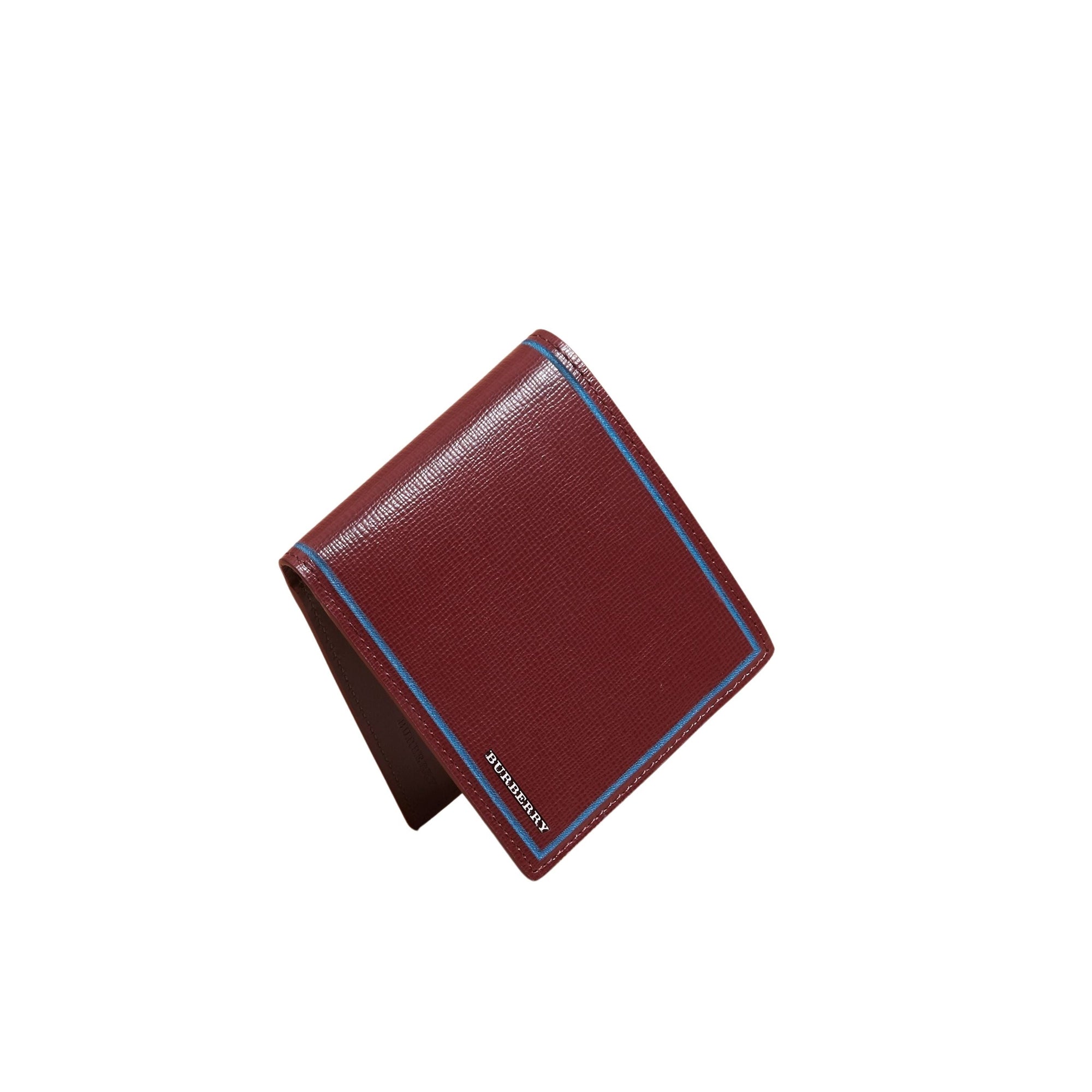 Portefeuille à rabat multidevise en cuir - Burgundy Red