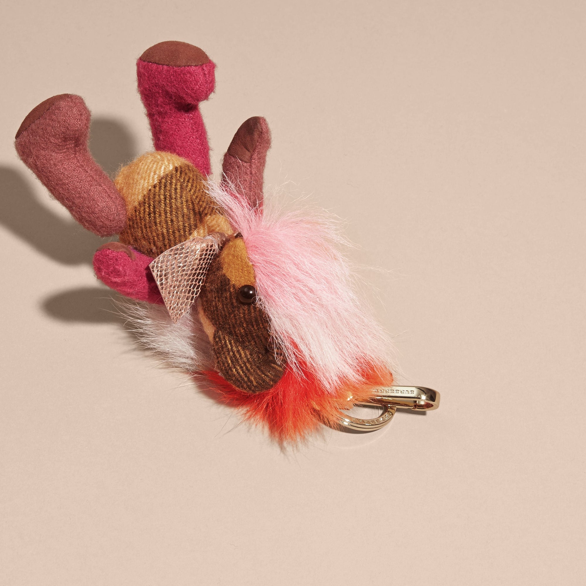 Bijou porte-clés Thomas Bear en cachemire - Ash Rose