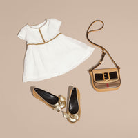 Robe en soie à fronces - White