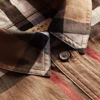 Chemise à motif check à volants - Taupe Brown
