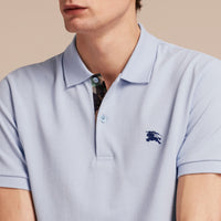 Polo à motif check - Bright Sky Blue