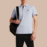Polo à motif check - Bright Sky Blue