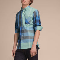 Chemise col boutonné extensible mélangé - Pale Opal