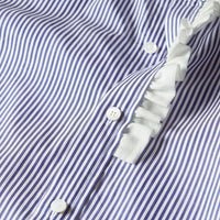 Chemise à rayures à détails ruchés - Mid Indigo