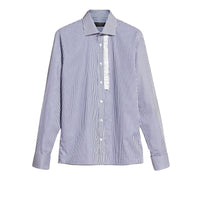 Chemise à rayures à détails ruchés - Mid Indigo