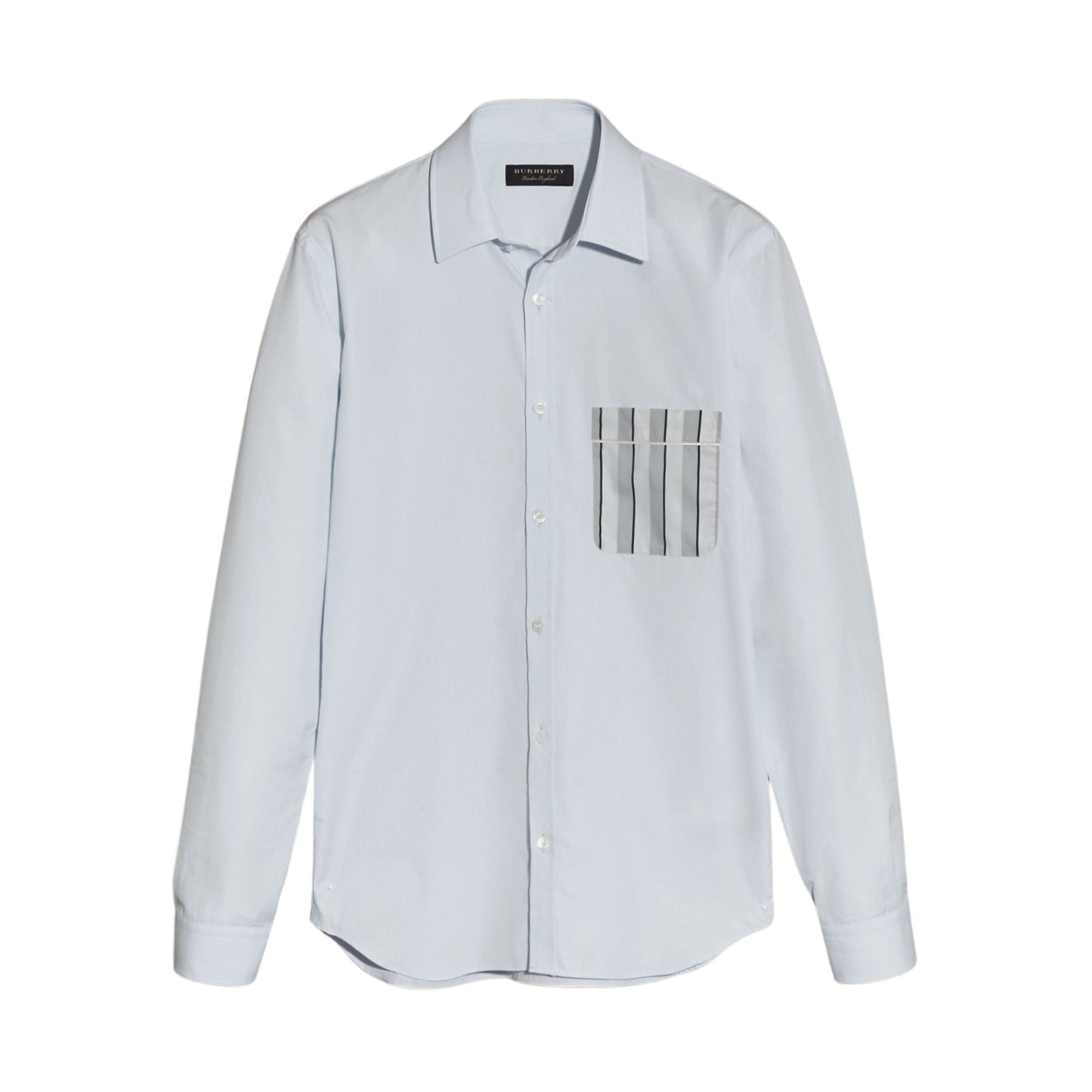 Chemise à poche à rayures façon pyjama - Pale Sky Blue