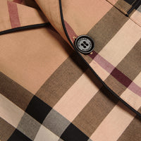 Chemise de style pyjama à motif check - Camel