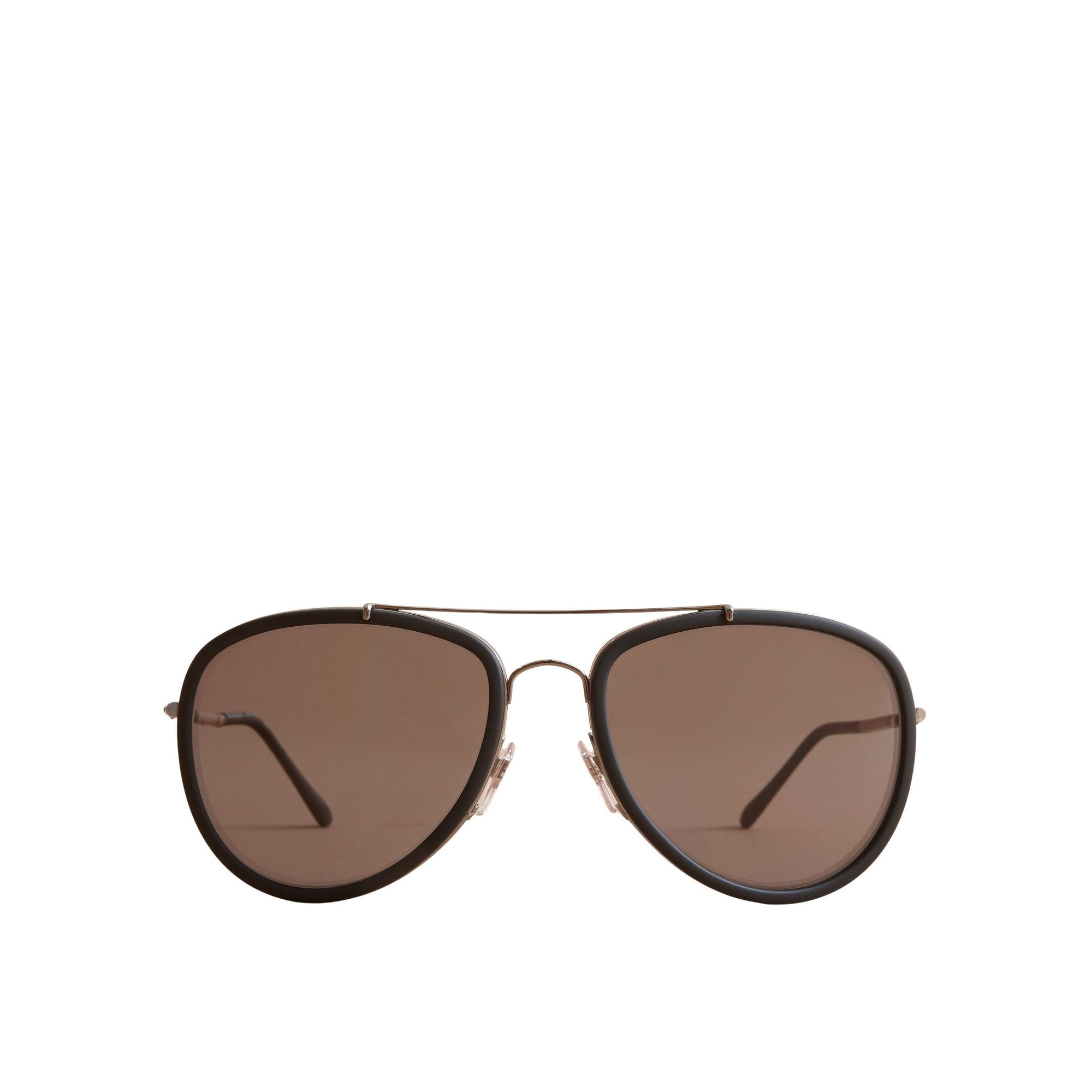 Lunettes de soleil aviateur à motif check - Black
