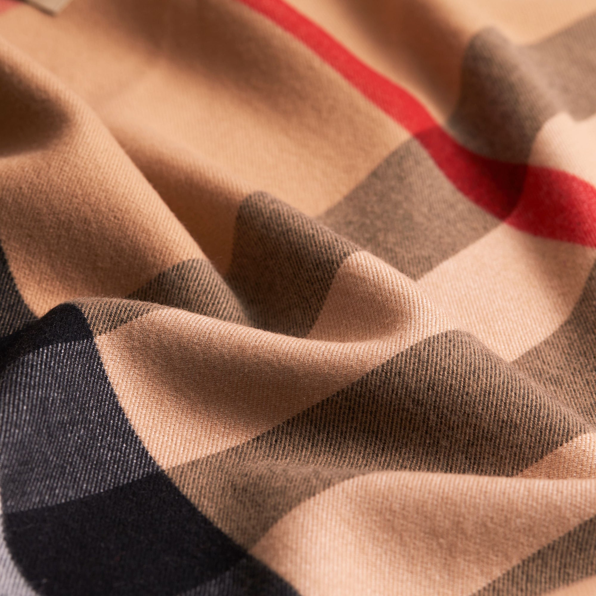 Poncho en laine mérinos - Camel