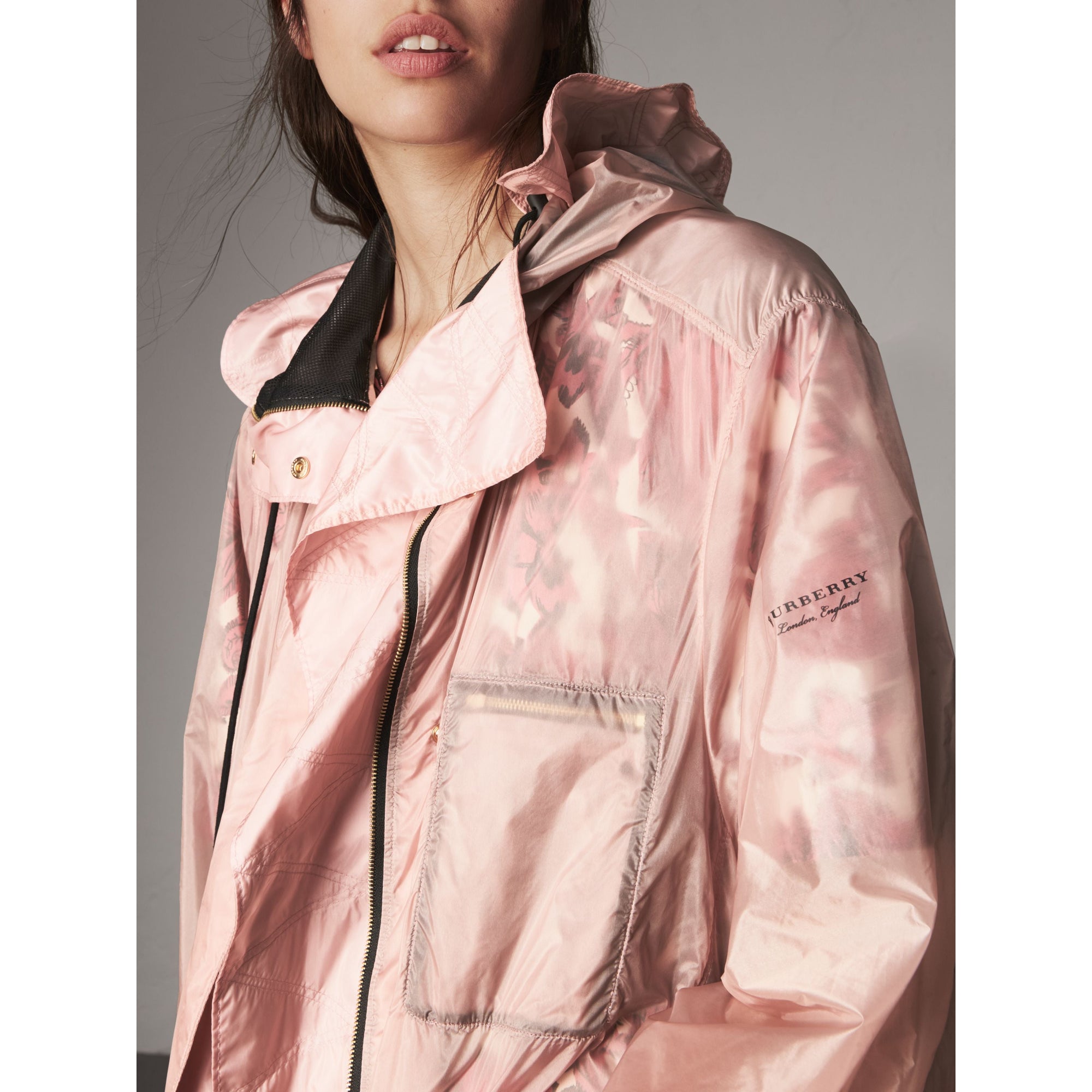 Parka oversize légère avec capuche - Ash Rose