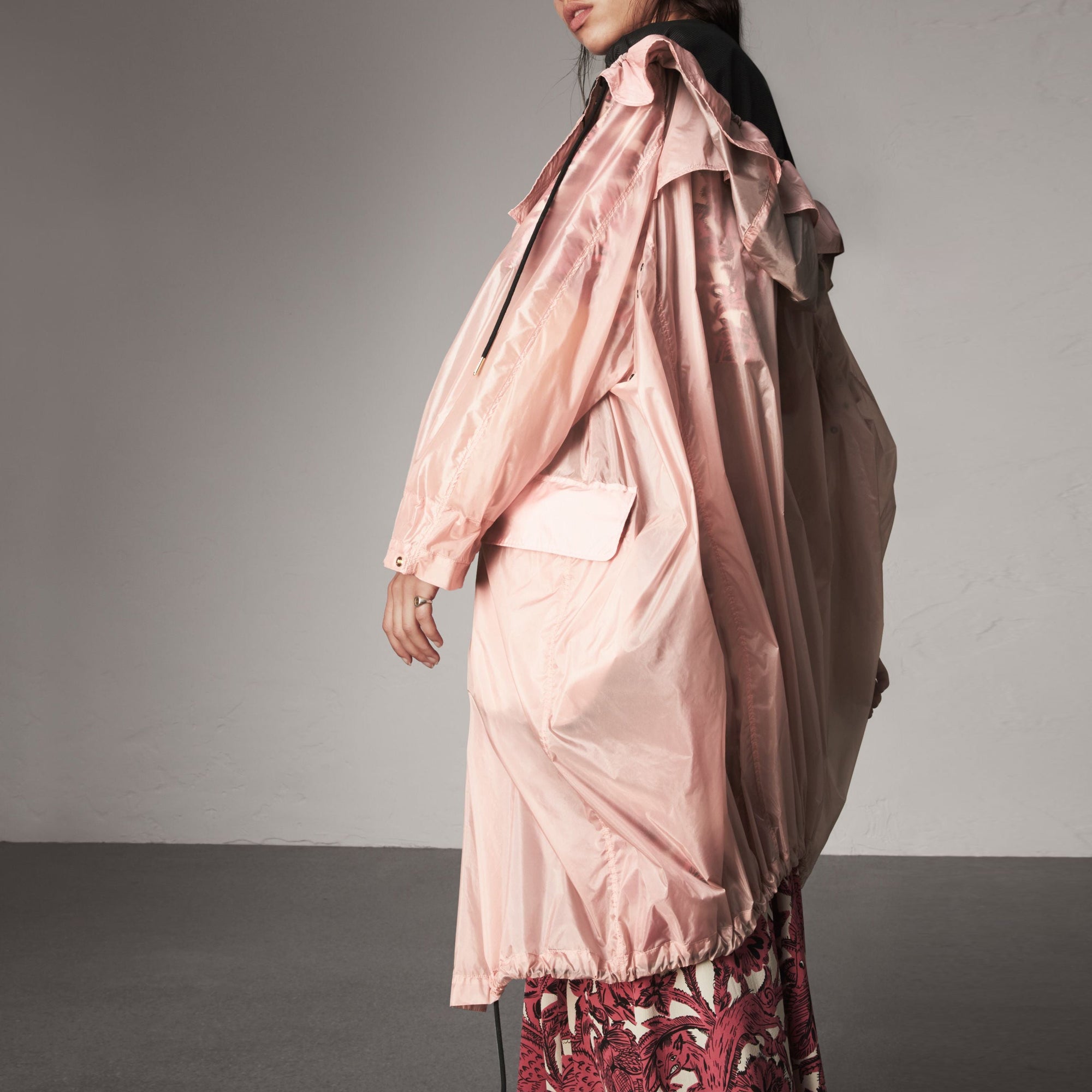 Parka oversize légère avec capuche - Ash Rose