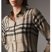 Chemise en coton à motif check - Chino