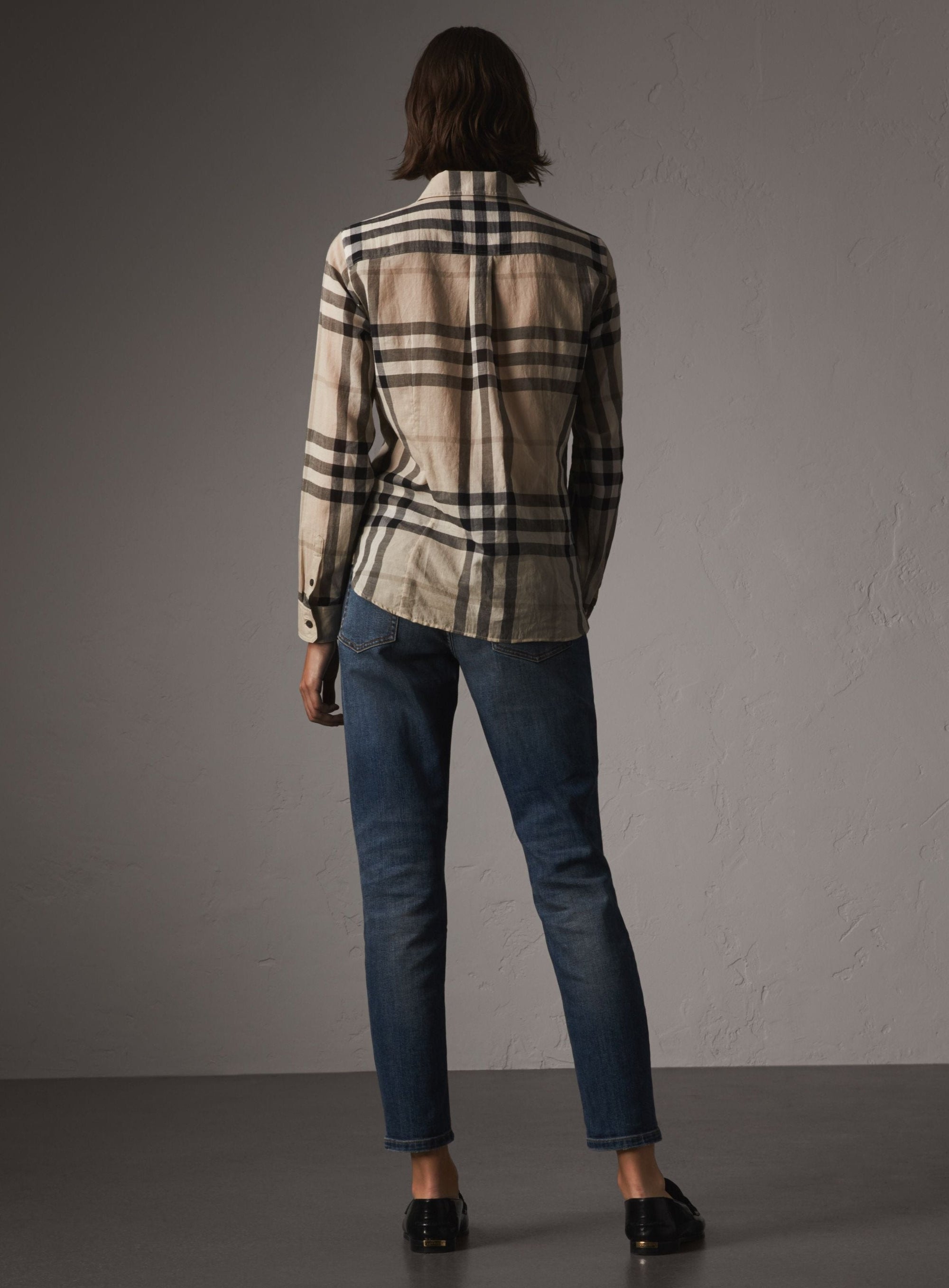 Chemise en coton à motif check - Chino