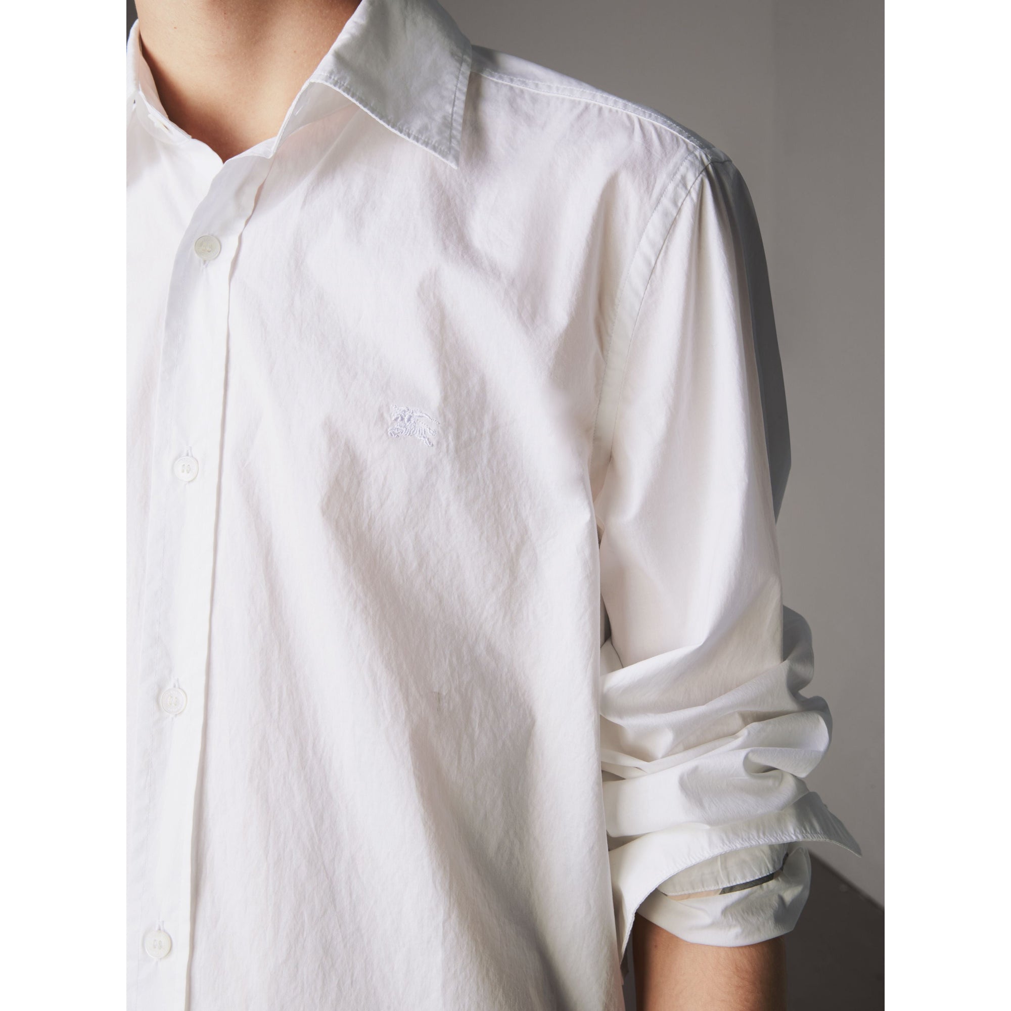 Chemise en popeline de coton - White