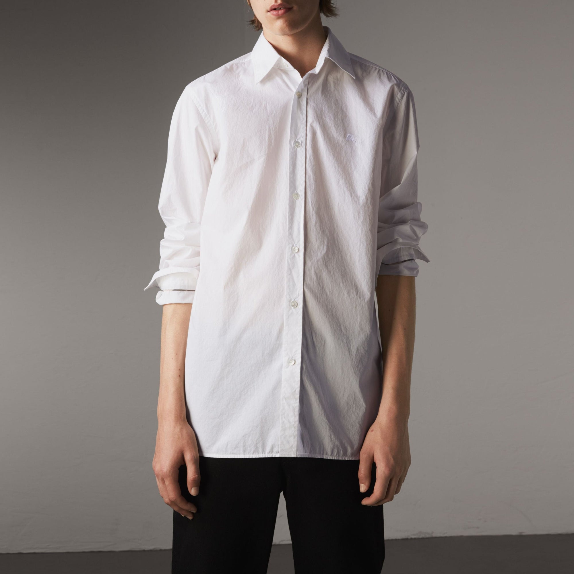 Chemise en popeline de coton - White