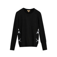 Pull en laine mérinos à ornements - Black