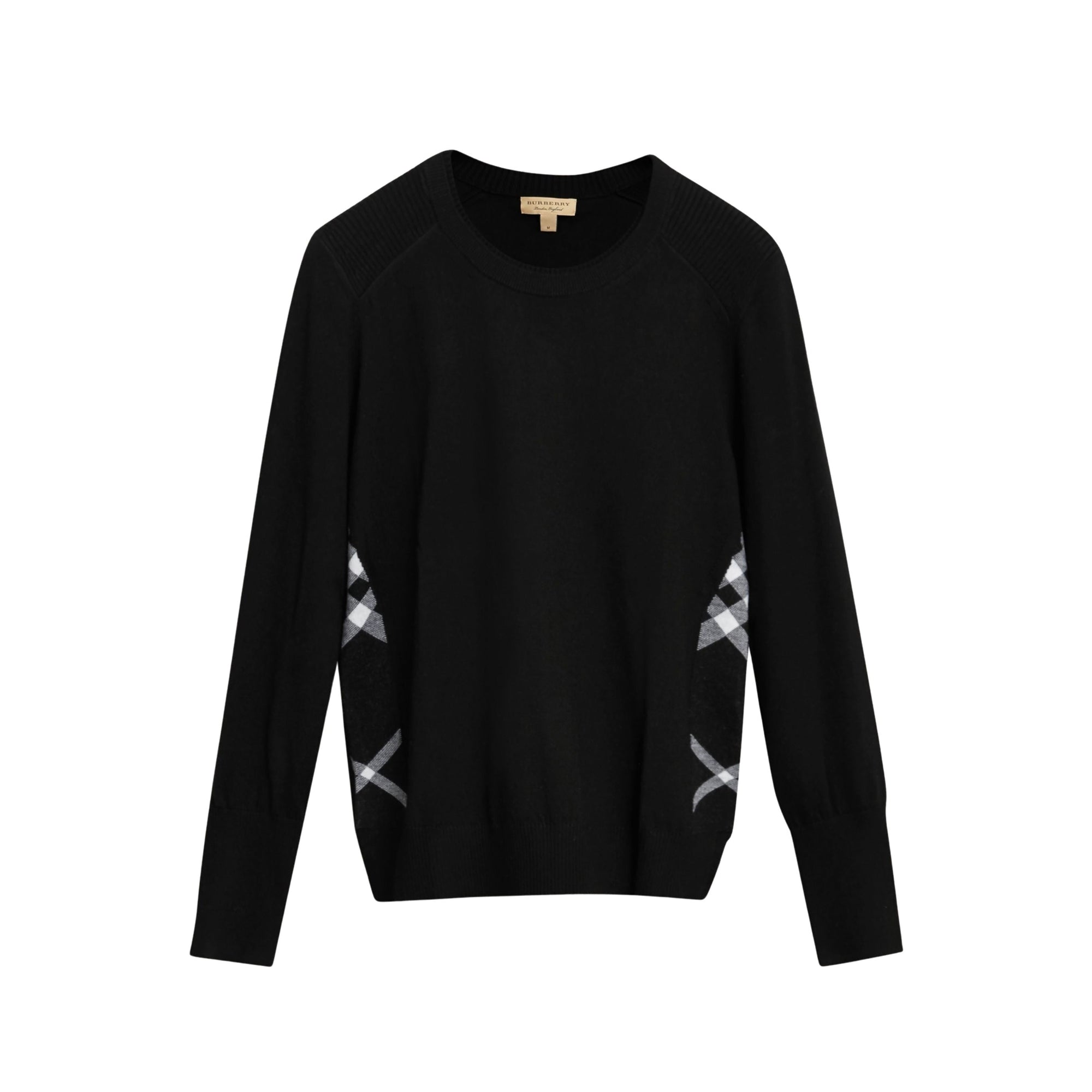 Pull en laine mérinos à ornements - Black