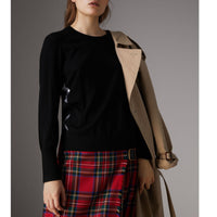 Pull en laine mérinos à ornements - Black