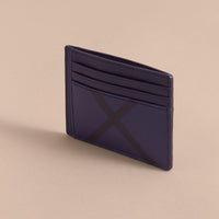 Porte-cartes à motif London check - Bright Lapis