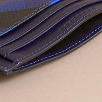 Porte-cartes à motif London check - Bright Lapis