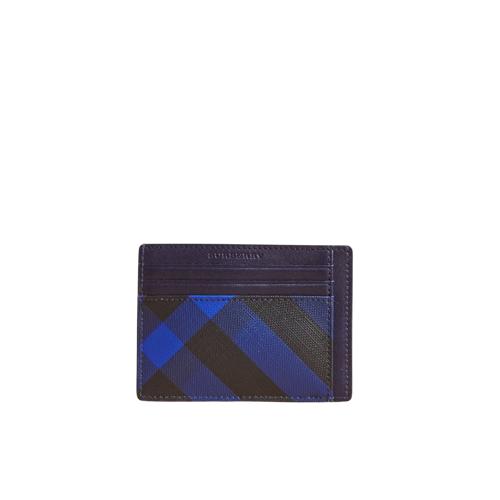 Porte-cartes à motif London check - Bright Lapis