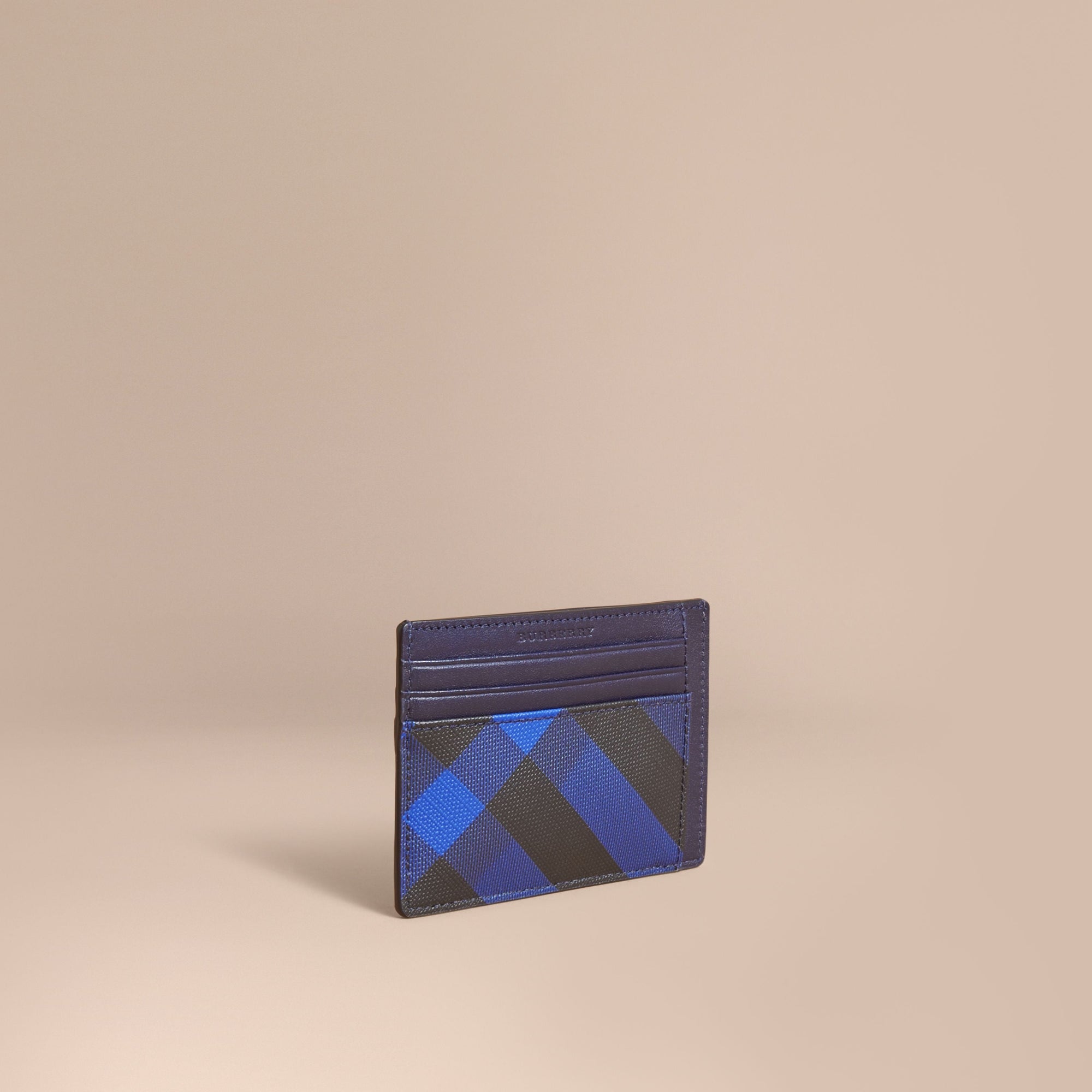 Porte-cartes à motif London check - Bright Lapis
