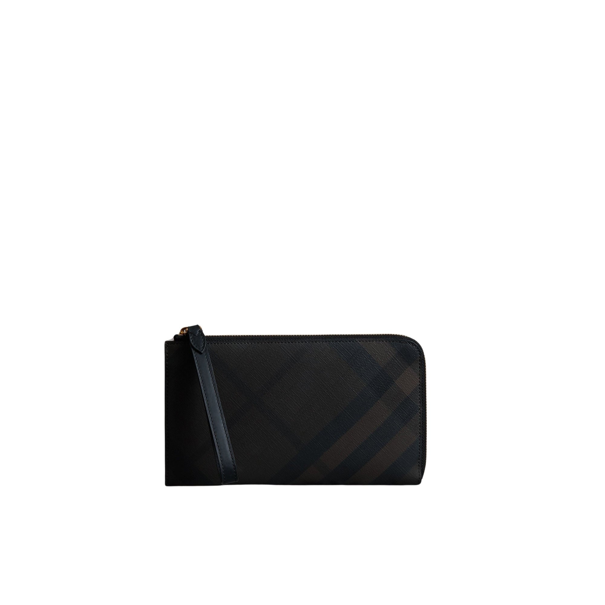 Portefeuille de voyage à motif London check - Chocolate & Black