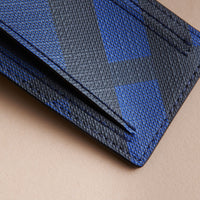Porte-étiquette à motif London check - Bright Lapis