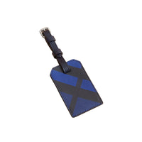 Porte-étiquette à motif London check - Bright Lapis