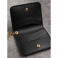 Étui porte-clés pour pièce d'identité en cuir - Black