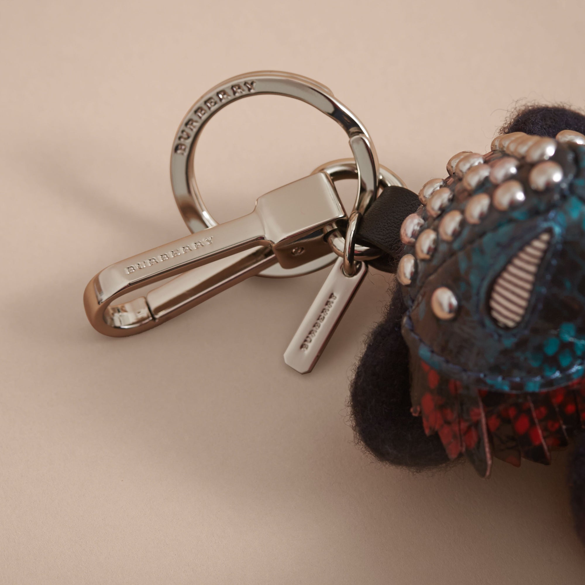 Porte-clés Teddy-bear en cachemire - Navy