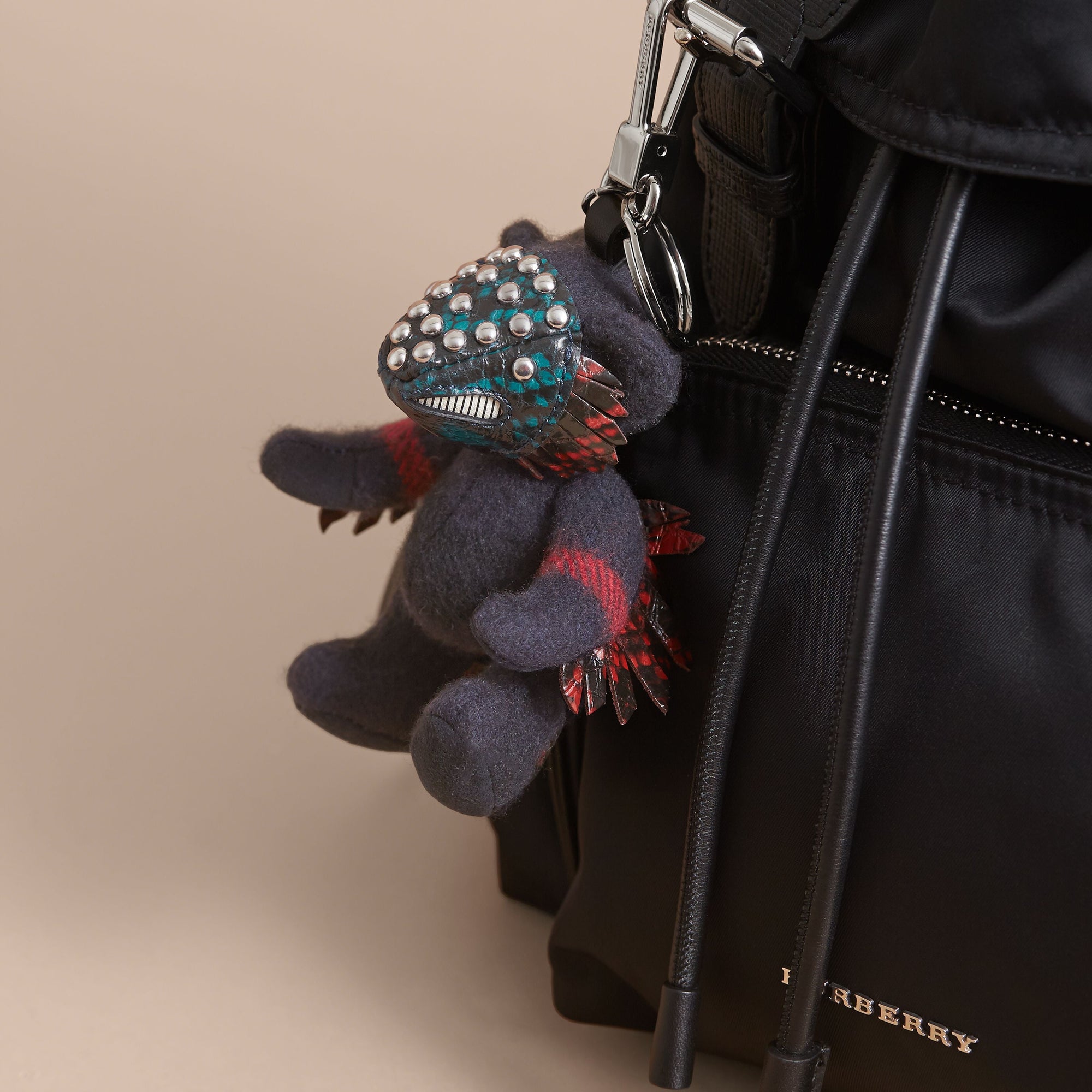 Porte-clés Teddy-bear en cachemire - Navy