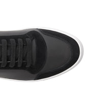Sneakers en cuir et tissu à motif House check - Black