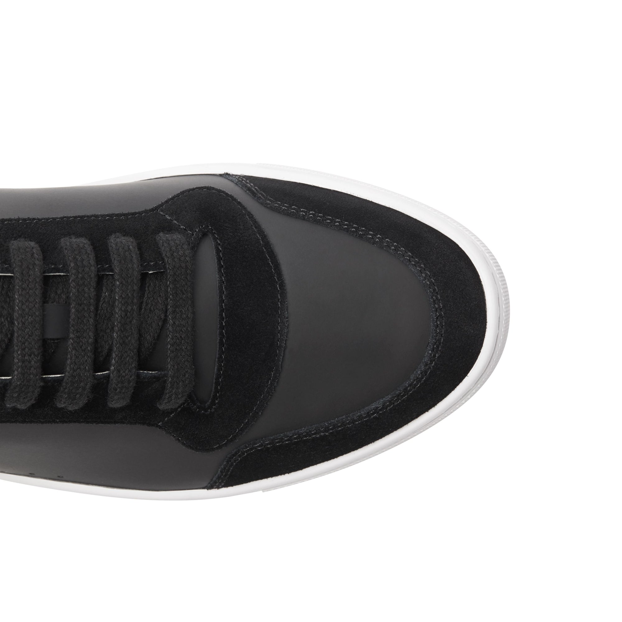 Sneakers en cuir et tissu à motif House check - Black