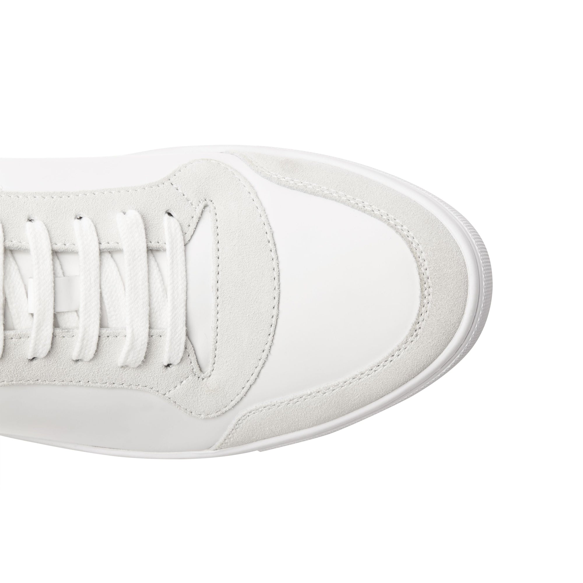 Sneakers à motif check en cuir - Optic White