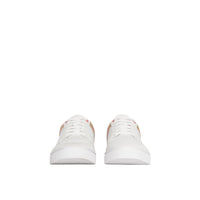 Sneakers à motif check en cuir - Optic White