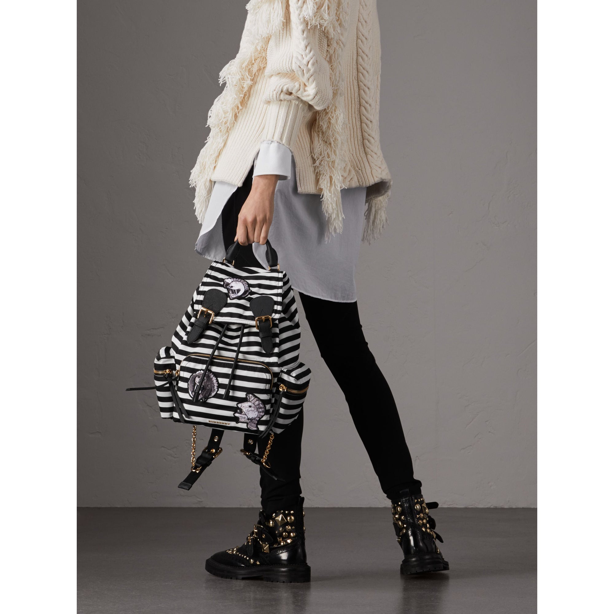Sac The Rucksack medium - Black & White