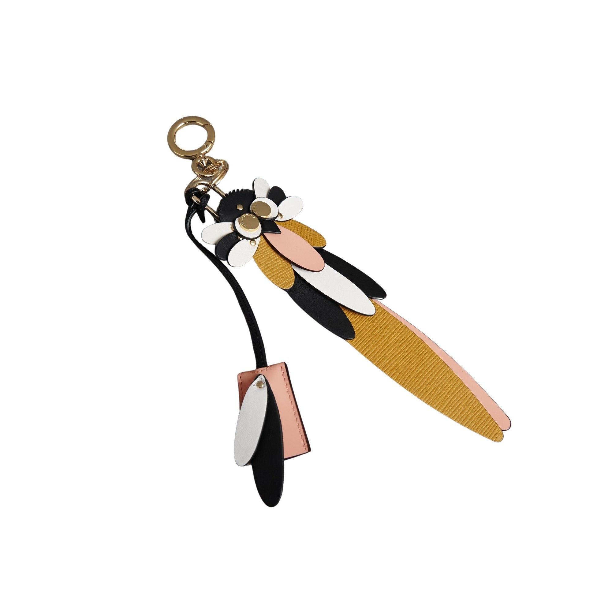 Bijou porte-clés en cuir à motif Bestiaire - Black