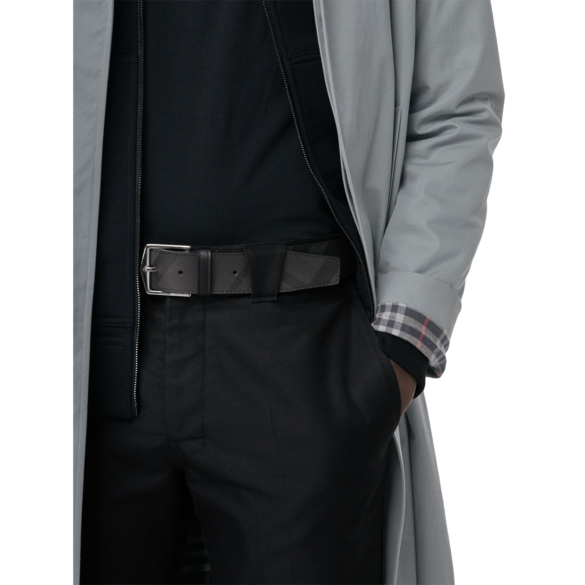 Ceinture à motif London check - Charcoal & Black