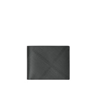 Portefeuille à rabat et motif London check - Charcoal & Black