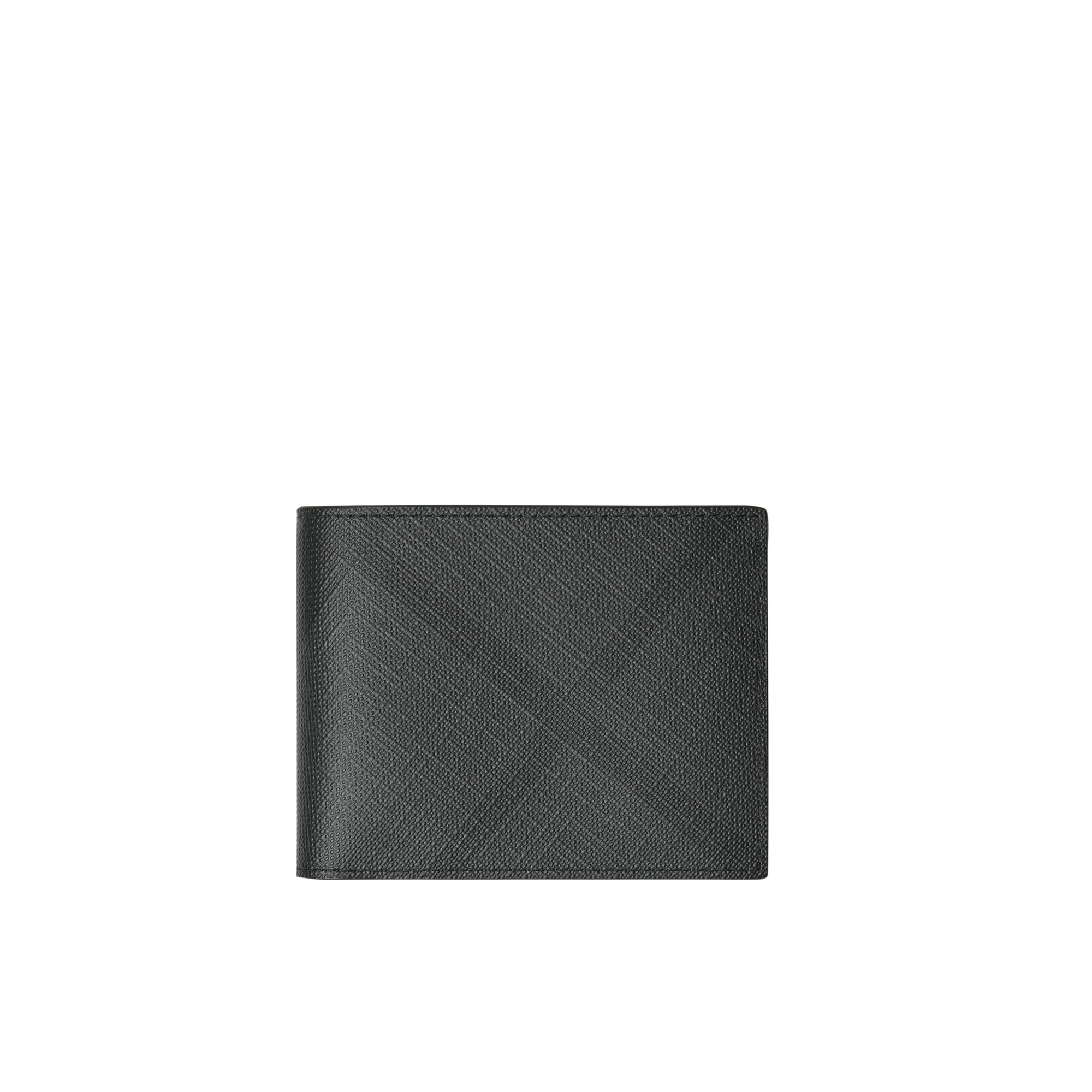 Portefeuille à rabat et motif London check - Charcoal & Black