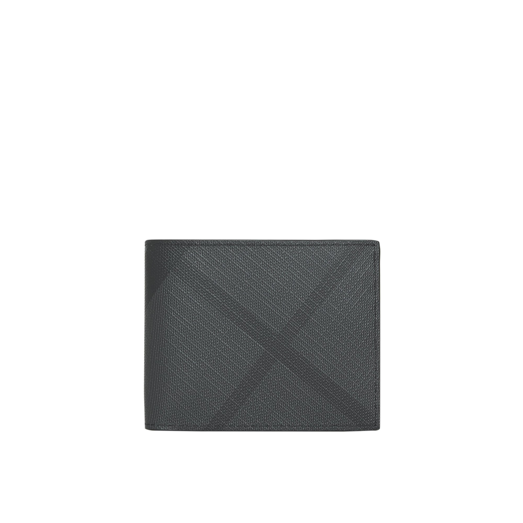 Portefeuille à rabat et motif London check - Charcoal & Black