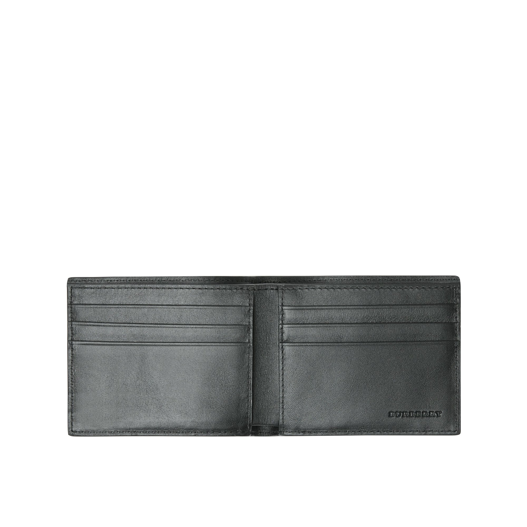 Portefeuille à rabat et motif London check - Charcoal & Black